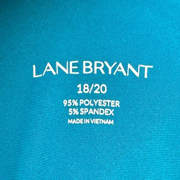 Lane Bryant Teal V-Neck Cold Shoulder Women's Top Size 18/20 NWT - Picture 3 of 6